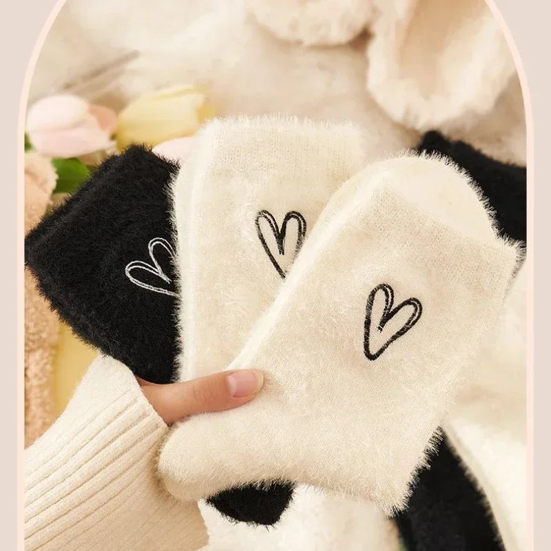 Cozy Hairy Mink Velvet Socks