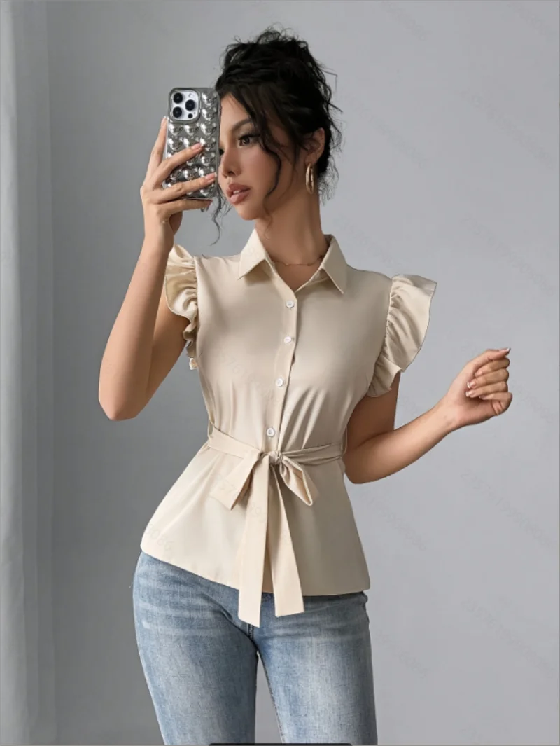 Women Shirt Blouse New Summer Short Sleeve